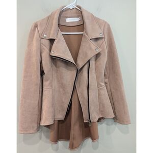 The Porter Collective Brushed Asymmetrical Zip Jacket Size Small